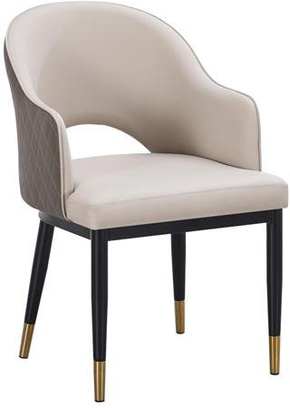 Indoor Steel Chair with Vinyl Seat and Quilted Back