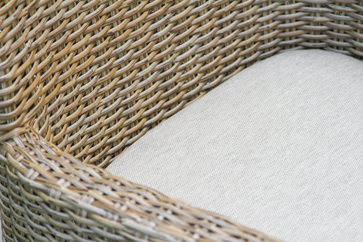 Antique Wash Eucalyptus and Wheat Outdoor Wicker Dining Chair