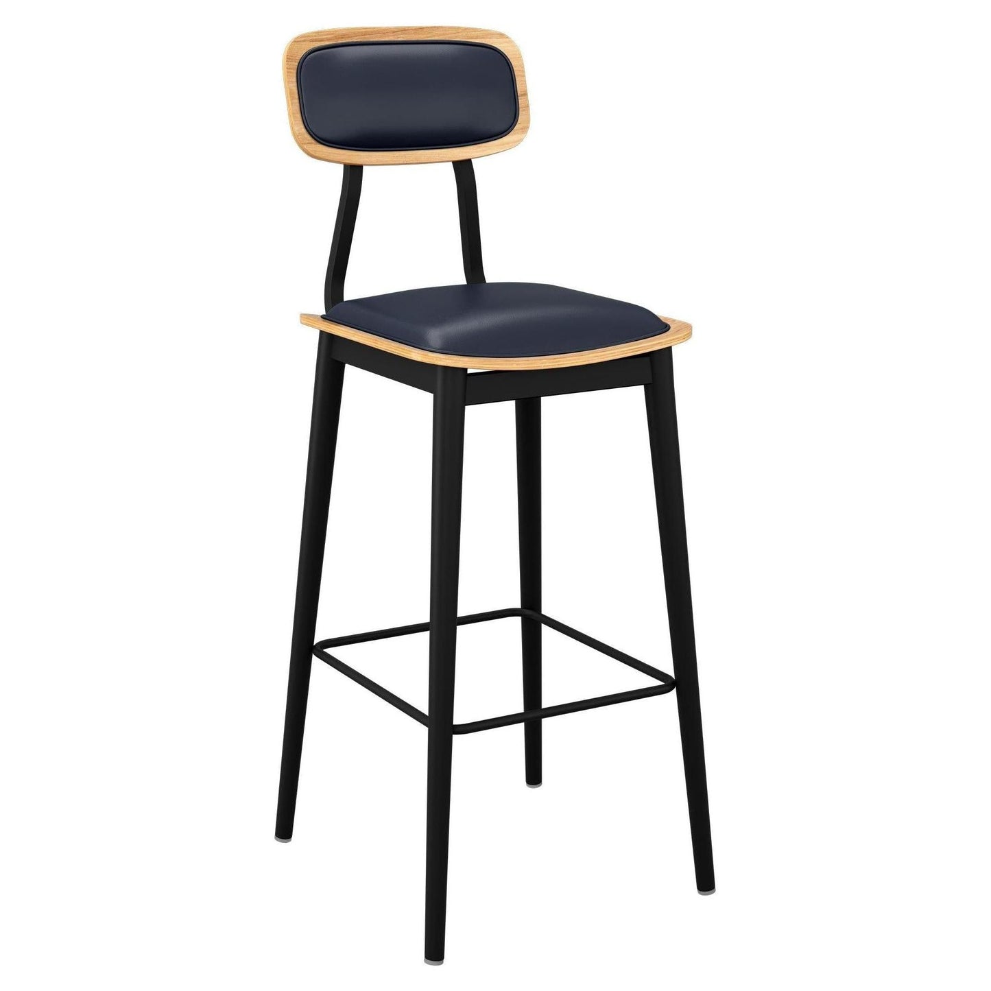 Basel Metal Bar Stool with Padded Back19b8f9a96101bf41ae