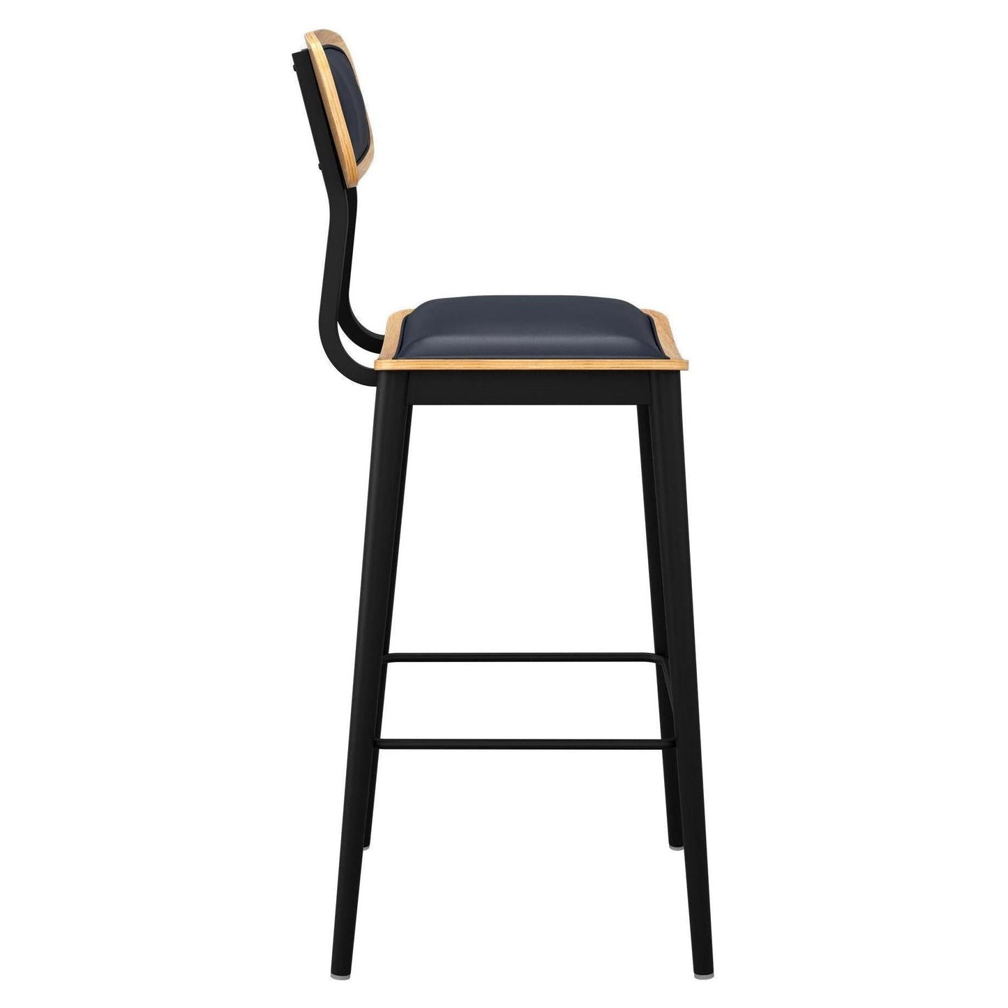 Basel Metal Bar Stool with Padded Back19b8f9a96103843e5e