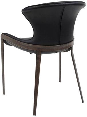 Modern Metal Dining Chair with Textured Backrest