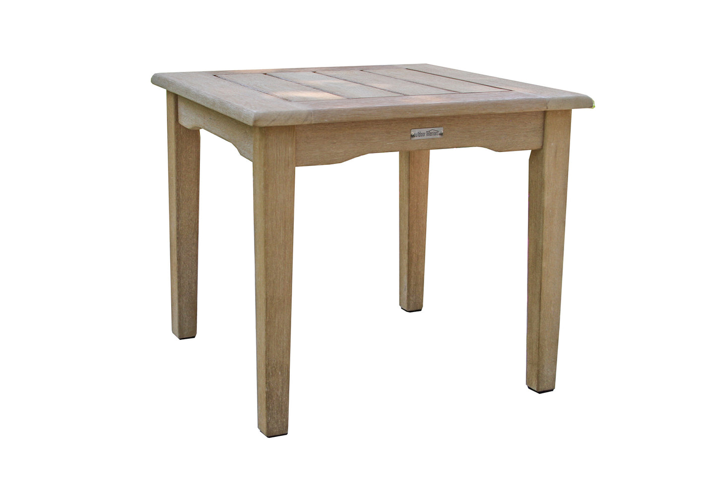 Antique Wash Square Outdoor Accent Table 19.5" x 18"