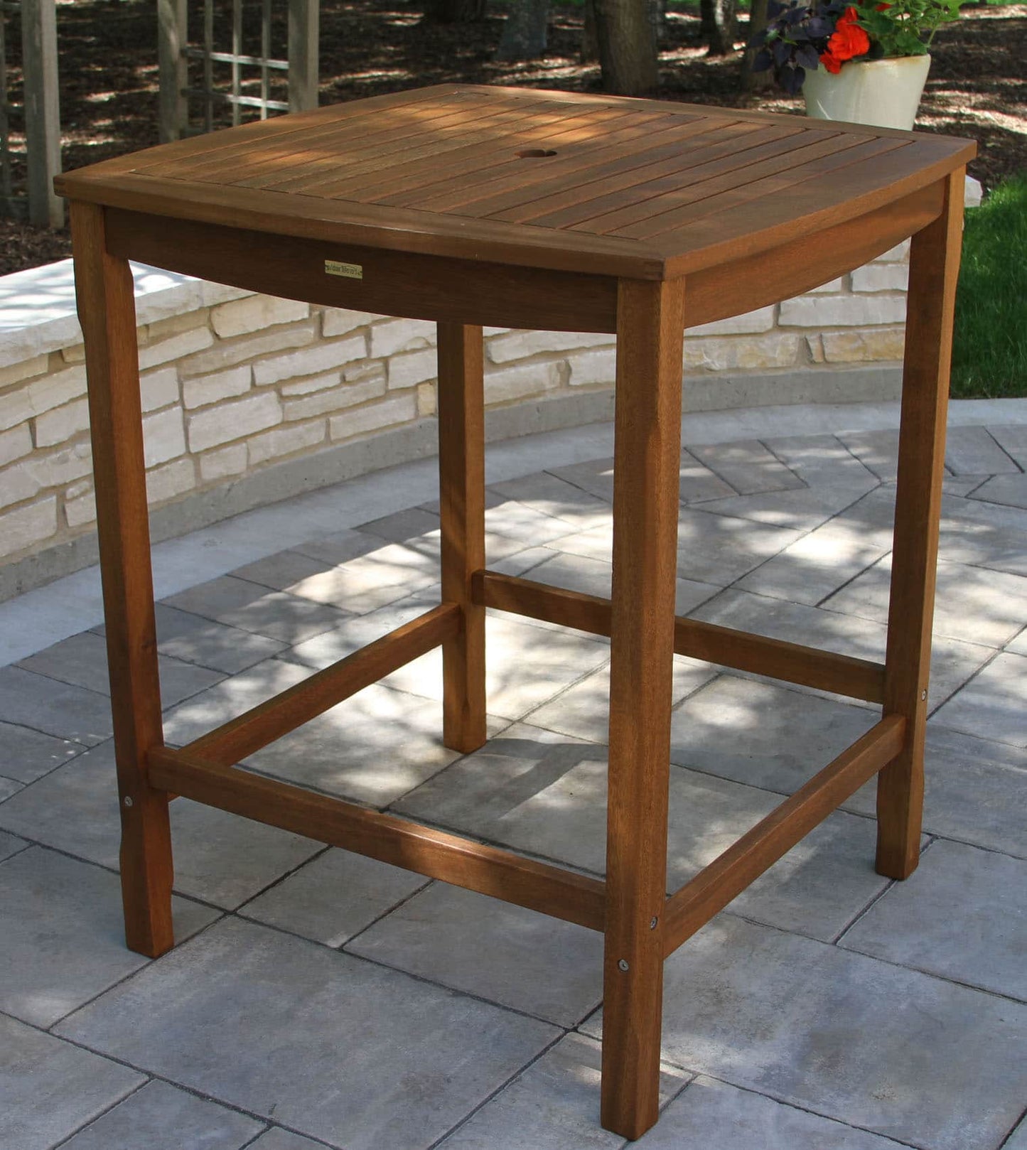 Eucalyptus Outdoor Square Bar Table 34" x 34"