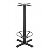 AUTO-ADJUST KX22 Black Bar Height X Table Base with Foot Ring