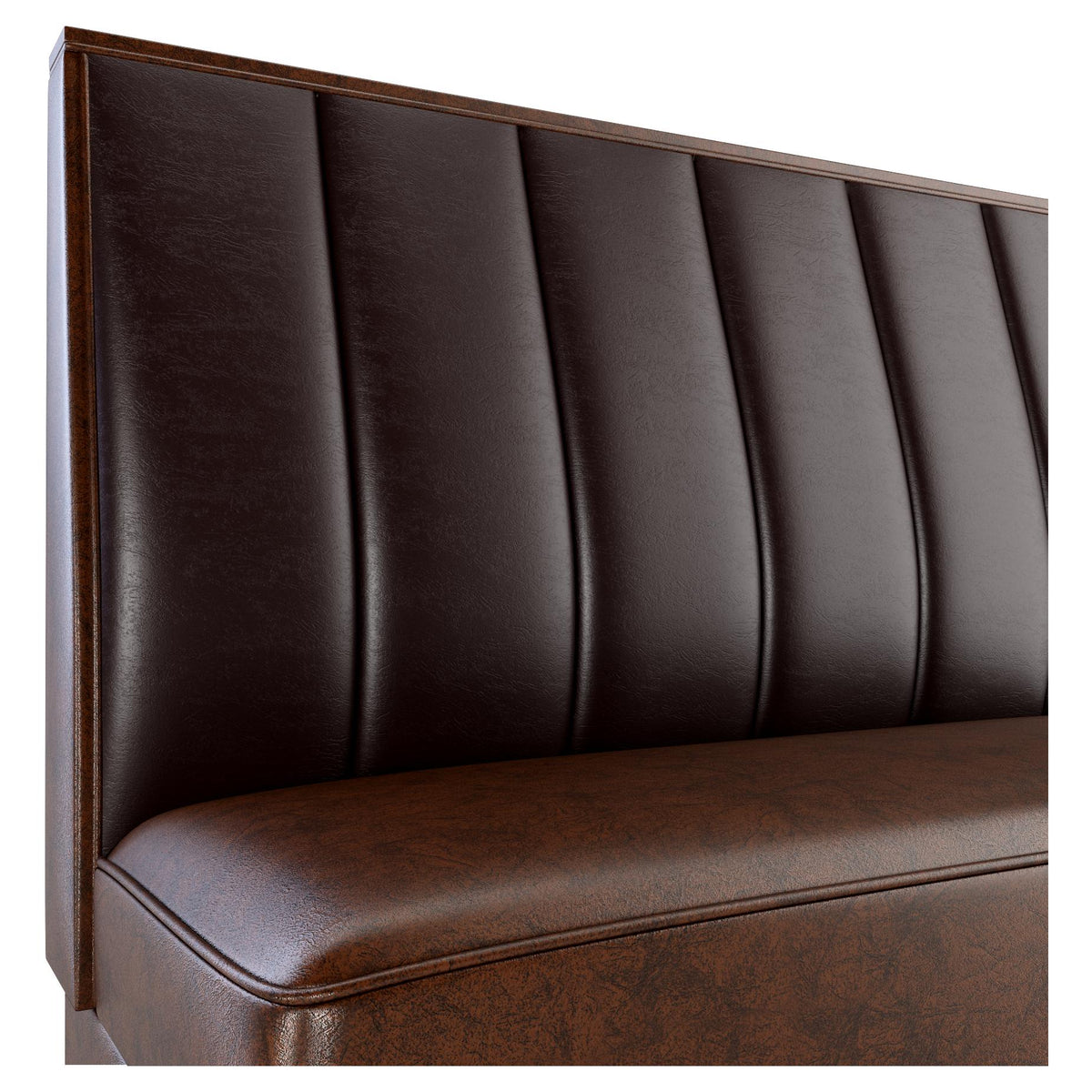 6 Channels Back Restaurant Booth with Extended Wood Legs - Bar Height19f907fe00e11a1ced
