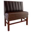 6 Channels Back Restaurant Booth with Extended Wood Legs - Bar Height19f907fe00e45e8191