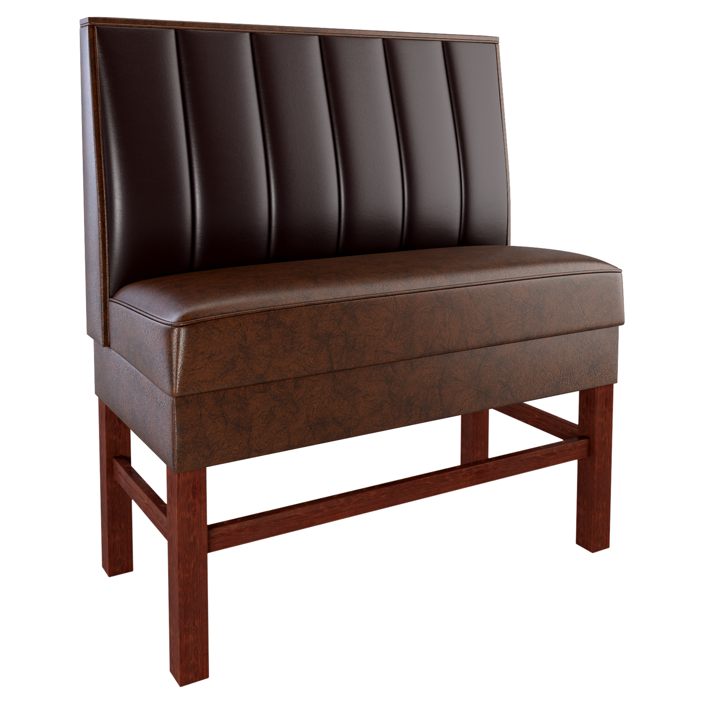6 Channels Back Restaurant Booth with Extended Wood Legs - Bar Height19f907fe00e45e8191