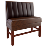 6 Channels Back Restaurant Booth with Extended Wood Legs - Bar Height19f907fe00e45e8191