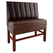 6 Channels Back Restaurant Booth with Extended Wood Legs - Bar Height19f907fe00e45e8191