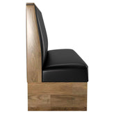 6 Channels Back Restaurant Booth with Laminate Base19a11886d7a54374c4