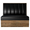 6 Channels Back Restaurant Booth with Laminate Base19a11886d7a6f8b3e6