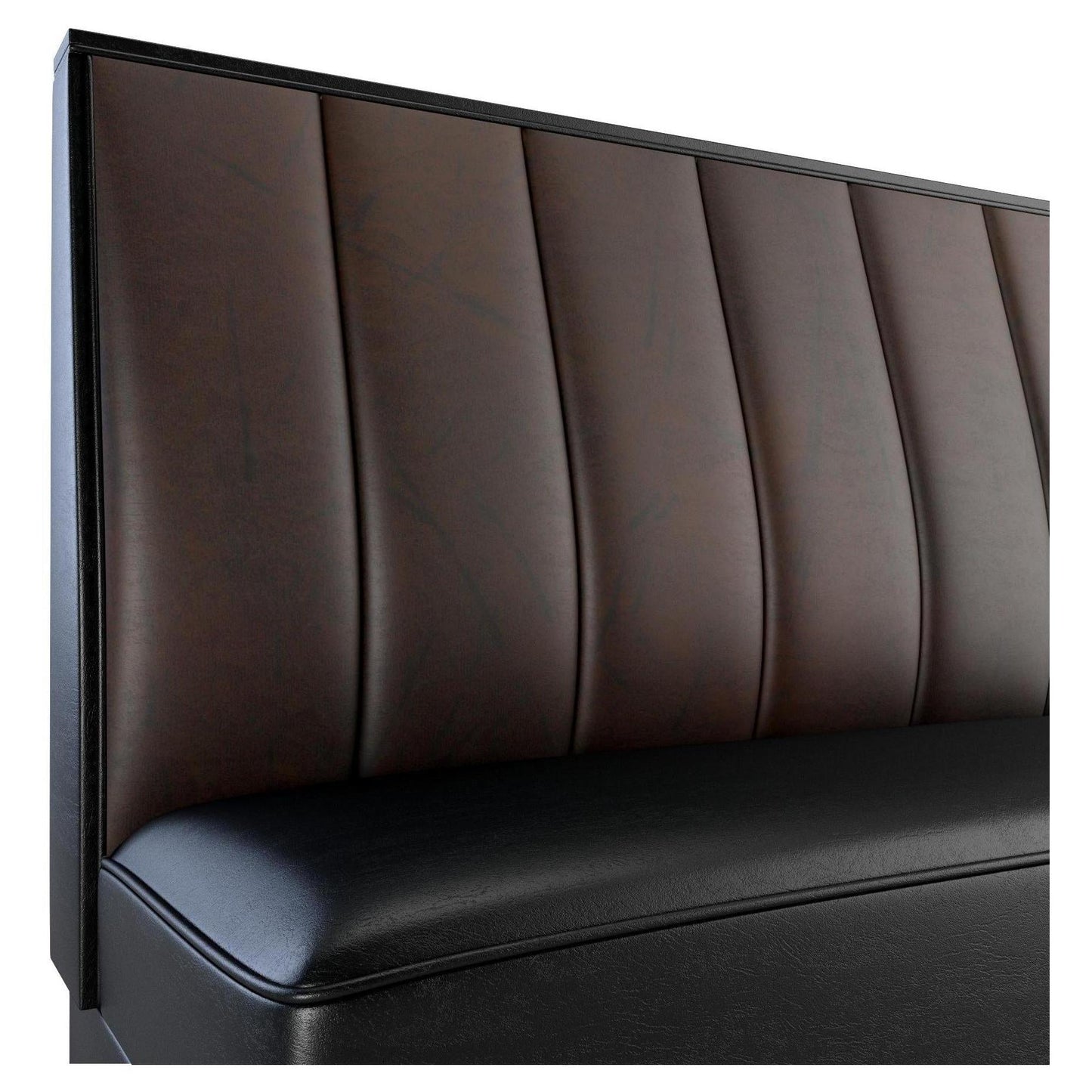6 Channels Back Restaurant Booth with Padded Base - Bar Height19f3e62d5475d61877
