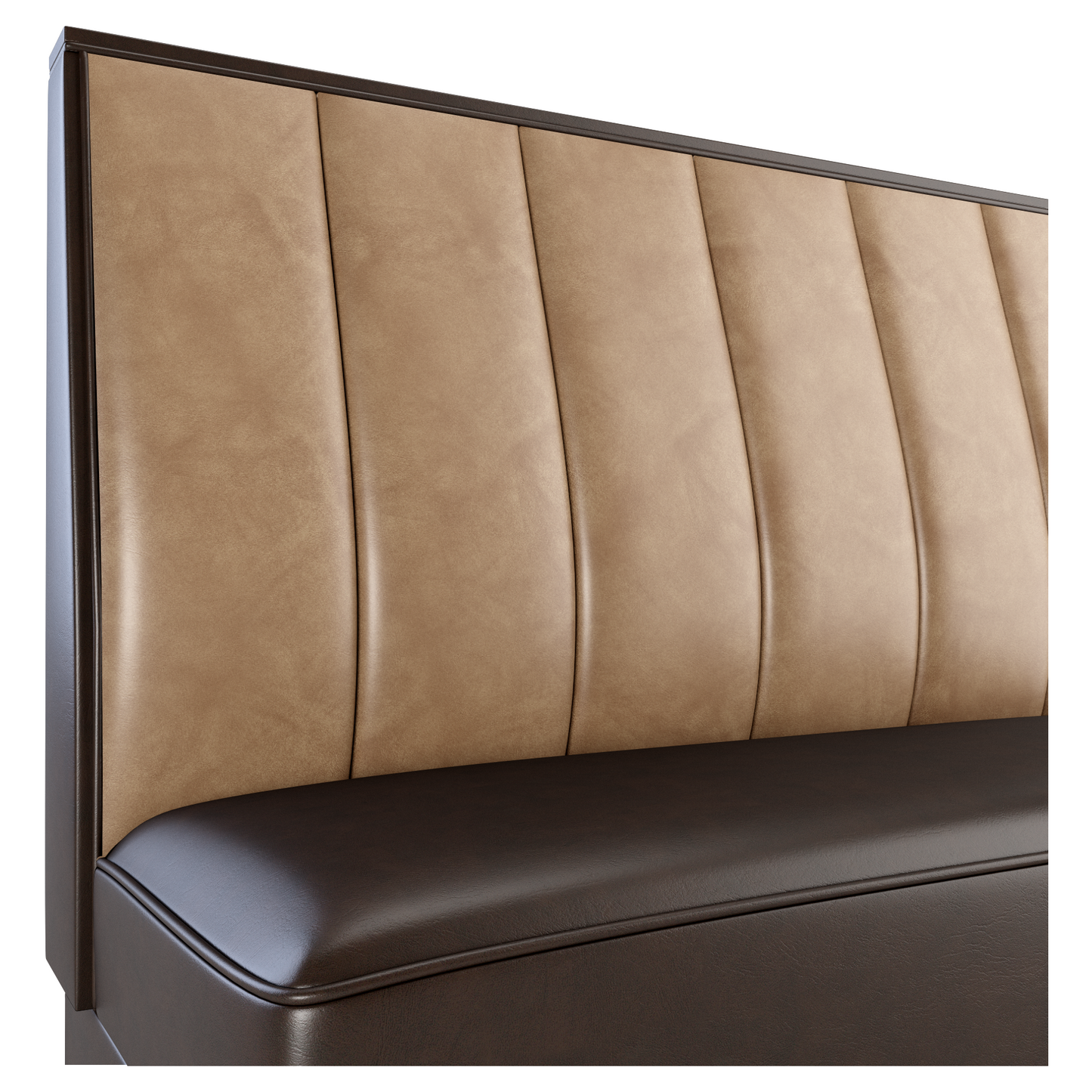 6 Channels Back Restaurant Booth with Metal Legs - Bar Height19f907e29fe45a2cc1