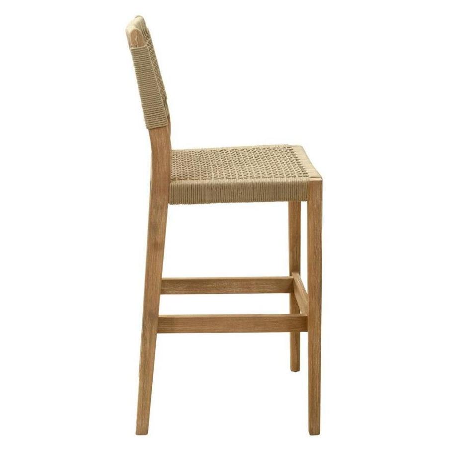 Corde Rattan Weave Wood Bar Stool