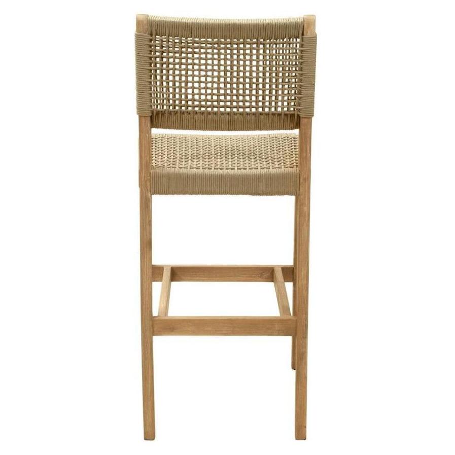 Corde Rattan Weave Wood Bar Stool