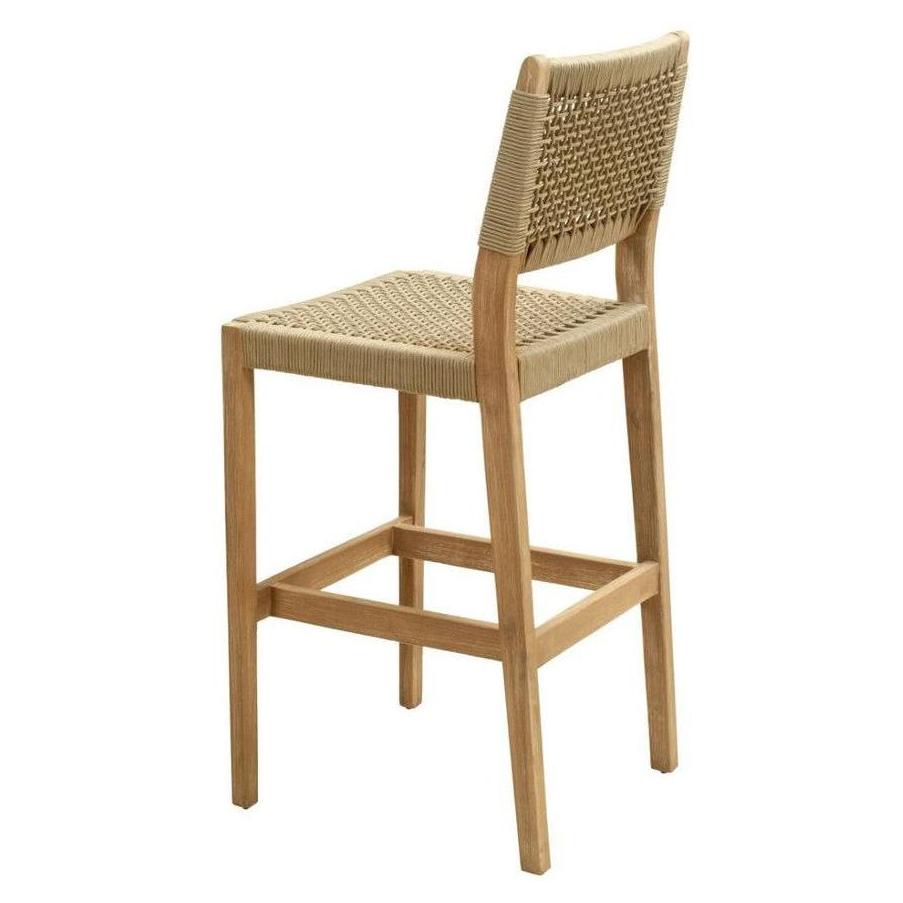 Corde Rattan Weave Wood Bar Stool