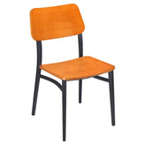 Luca Metal Chair with Wood Seat and Back and Black Frame19ba4c69dfb2594ee1