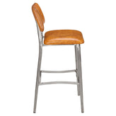 Luca Metal Bar Stool with Padded Back in Clear Coat Finish19ba4a00b276bf8aeb