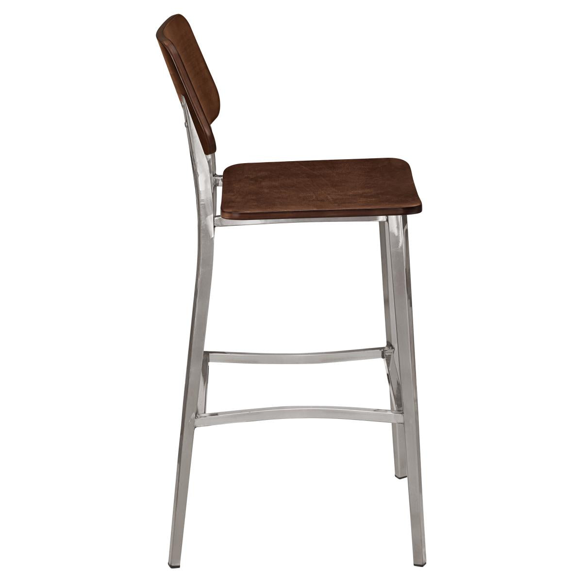 Luca Metal Bar Stool with Wood Back19ba4a9b3c428e8314
