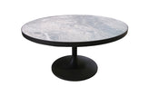 Portofino Orobico Outdoor Sintered Stone and Aluminum Coffee Table 32" Round
