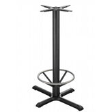 AUTO-ADJUST KX2230 Black Bar Height X Table Base with Foot Ring