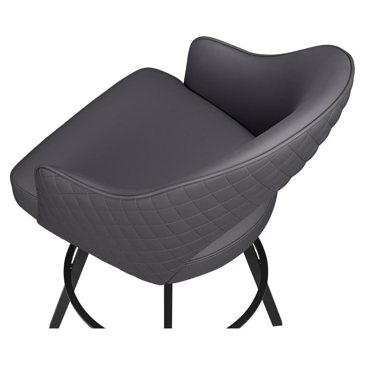 Invicta Premium Bucket Swivel Bar Stool with Circular Frame19b9e6e61192e70606