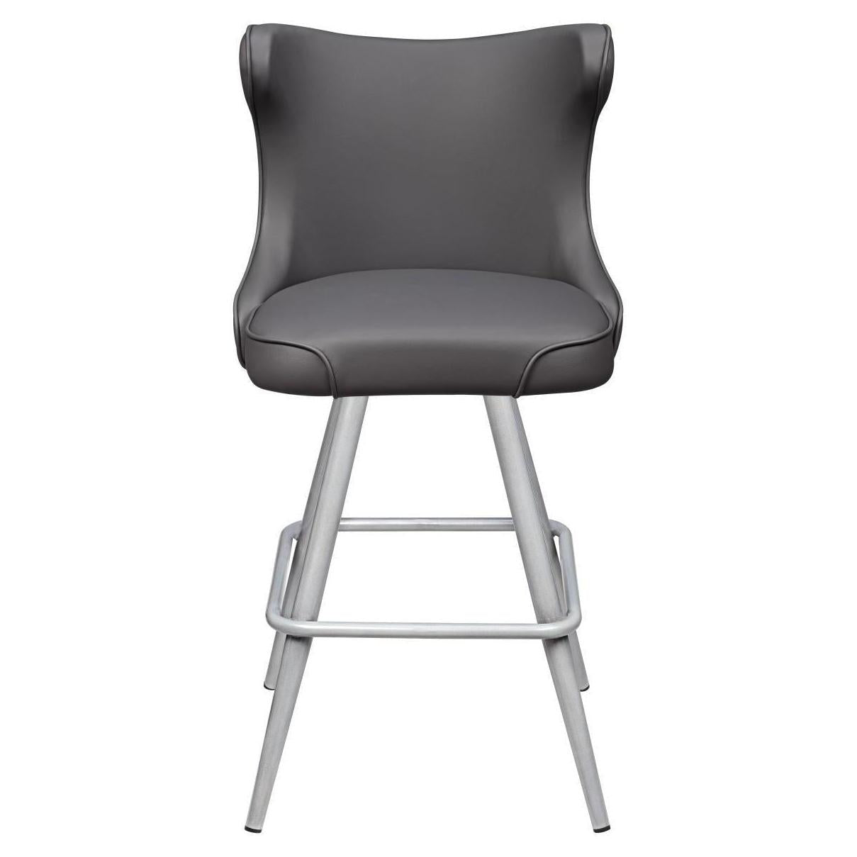Darlo Premium Bucket Swivel Bar Stool with Square Frame19b8fe10eab688d6be