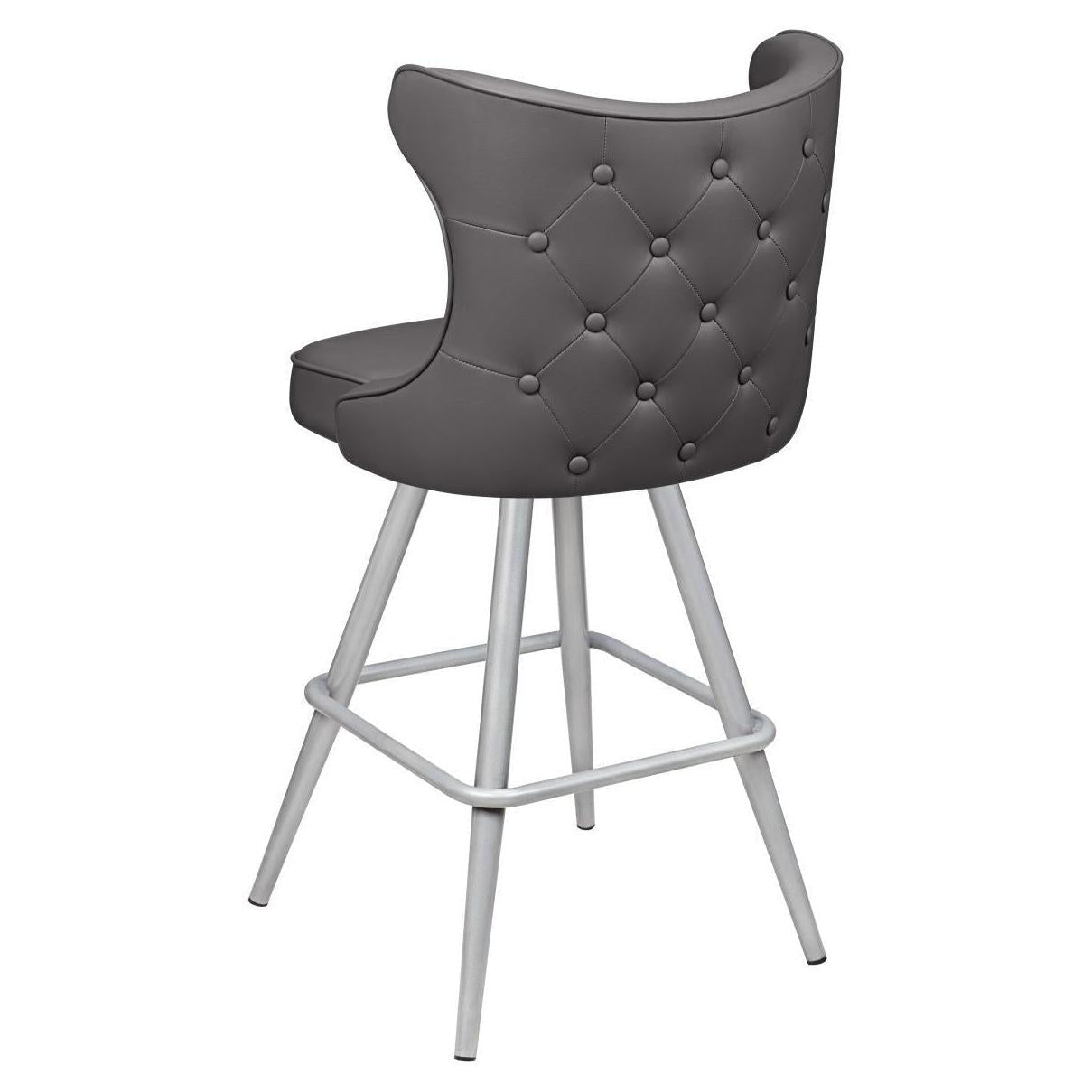 Darlo Premium Bucket Swivel Bar Stool with Square Frame19b8fe10eab949fcc