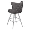 Darlo Premium Bucket Swivel Bar Stool with Square Frame19b8fe10eab949fcc