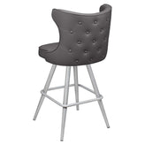 Darlo Premium Bucket Swivel Bar Stool with Square Frame19b8fe10eab949fcc