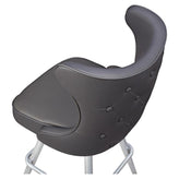 Darlo Premium Bucket Swivel Bar Stool with Square Frame19b8fe10eab1dc37f2