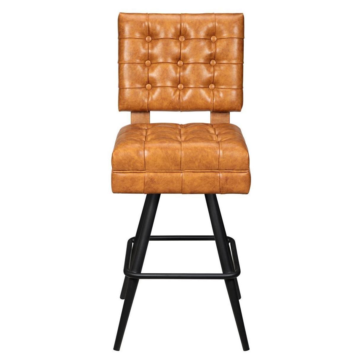 Belvedere Tufted Premium Bucket Bar Stool with Square Frame19cd31cbde8606b20e