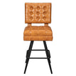 Belvedere Tufted Premium Bucket Bar Stool with Square Frame19cd31cbde8606b20e