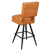 Belvedere Tufted Premium Bucket Bar Stool with Square Frame19cd31cbde8ce0fa