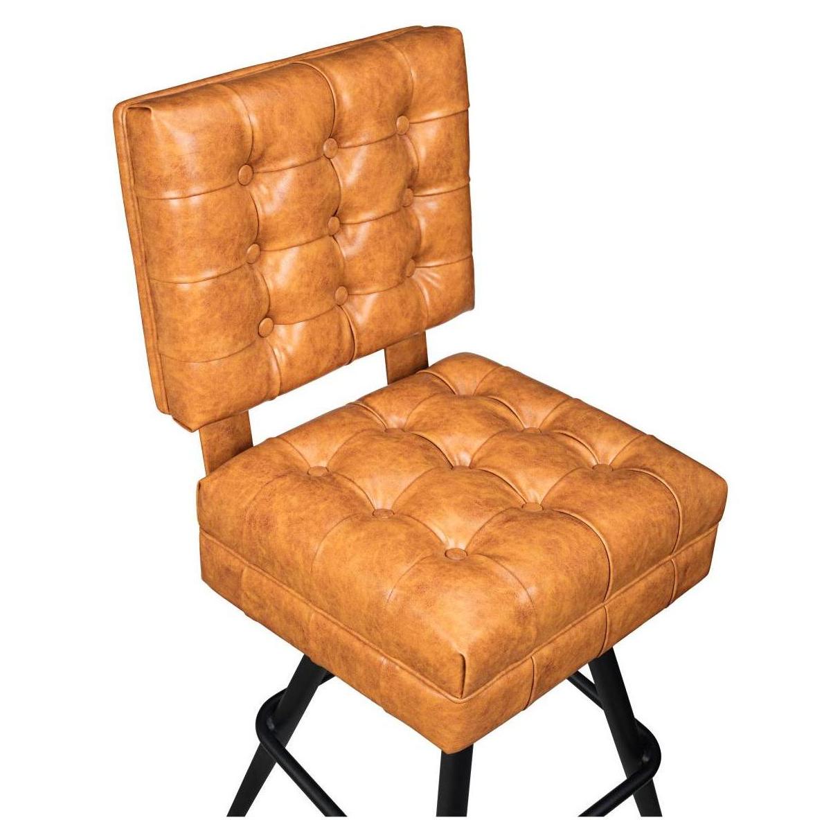 Belvedere Tufted Premium Bucket Bar Stool with Square Frame19cd31cbde844934d4