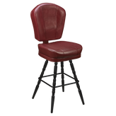 Remi 3-Channel Premium Casino Bucket Bar Stool with Vintage Frame19cd34307201a5f72f