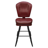 Remi 3-Channel Premium Casino Bucket Bar Stool with Vintage Frame19cd34307201bfd119