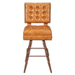 Belvedere Tufted Premium Bucket Bar Stool with Vintage Frame19cd31fd83f27e914e