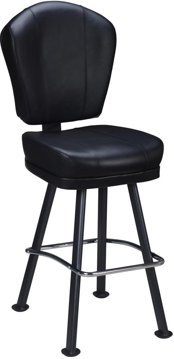 Remi 3-Channel Premium Casino Bucket Bar Stool with Arched-Oval Frame19e382c50bf233059b