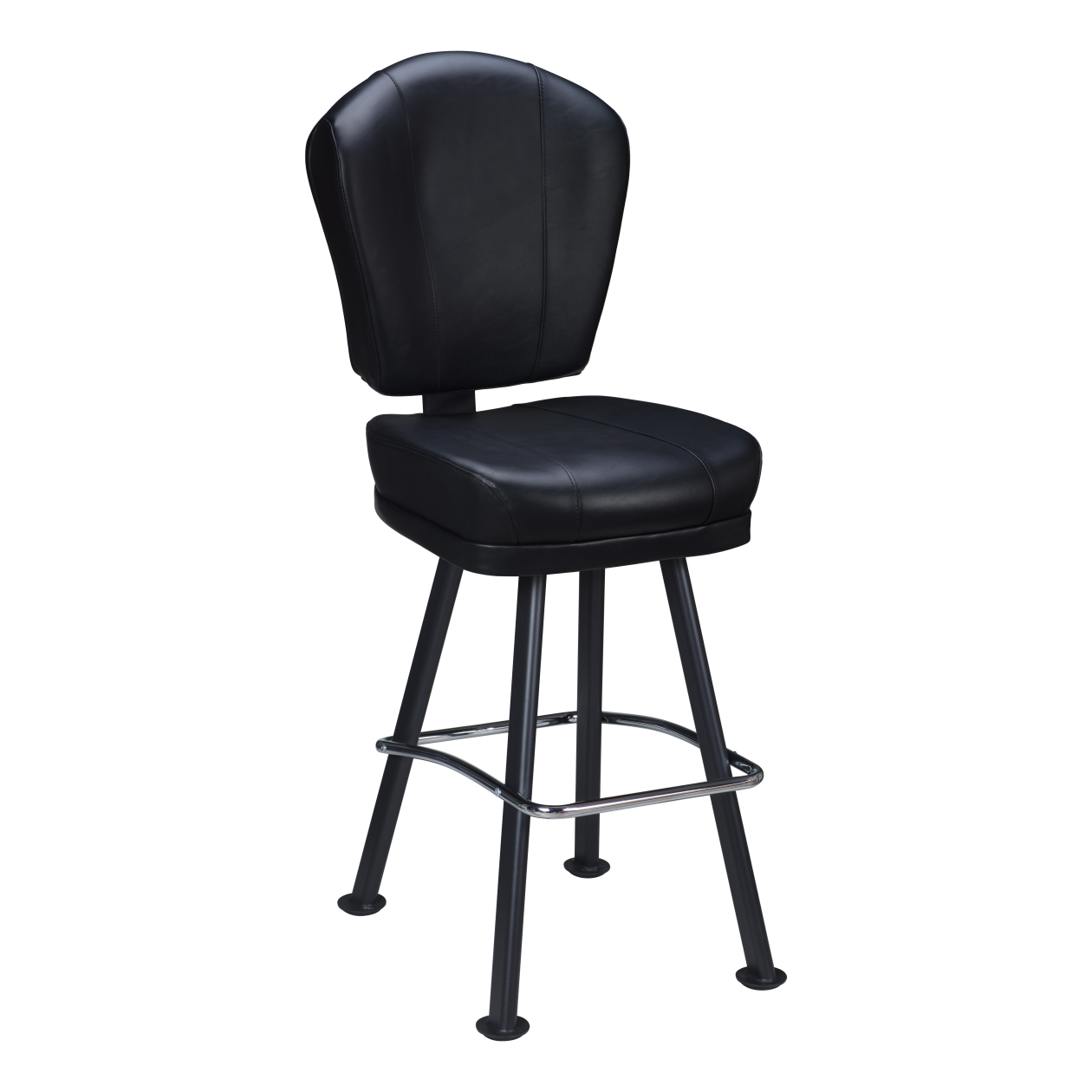 Remi 3-Channel Premium Casino Bucket Bar Stool with Arched-Oval Frame19e382c50bf233059b
