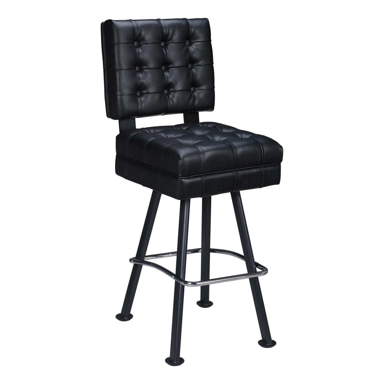 Belvedere Tufted Premium Bucket Bar Stool with Arched-Oval Frame19e3826b757ca4fbe