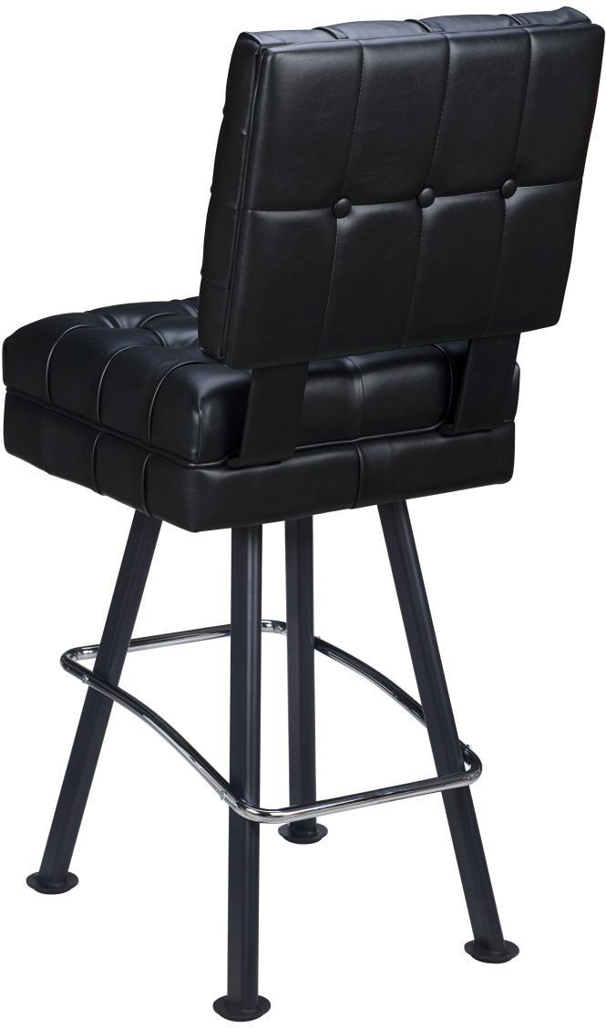Belvedere Tufted Premium Bucket Bar Stool with Arched-Oval Frame19e3826b75843128f9