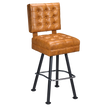 Belvedere Tufted Premium Bucket Bar Stool with Arched-Oval Frame1a08218430c113e05f