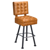 Belvedere Tufted Premium Bucket Bar Stool with Arched-Oval Frame1a08218430c113e05f