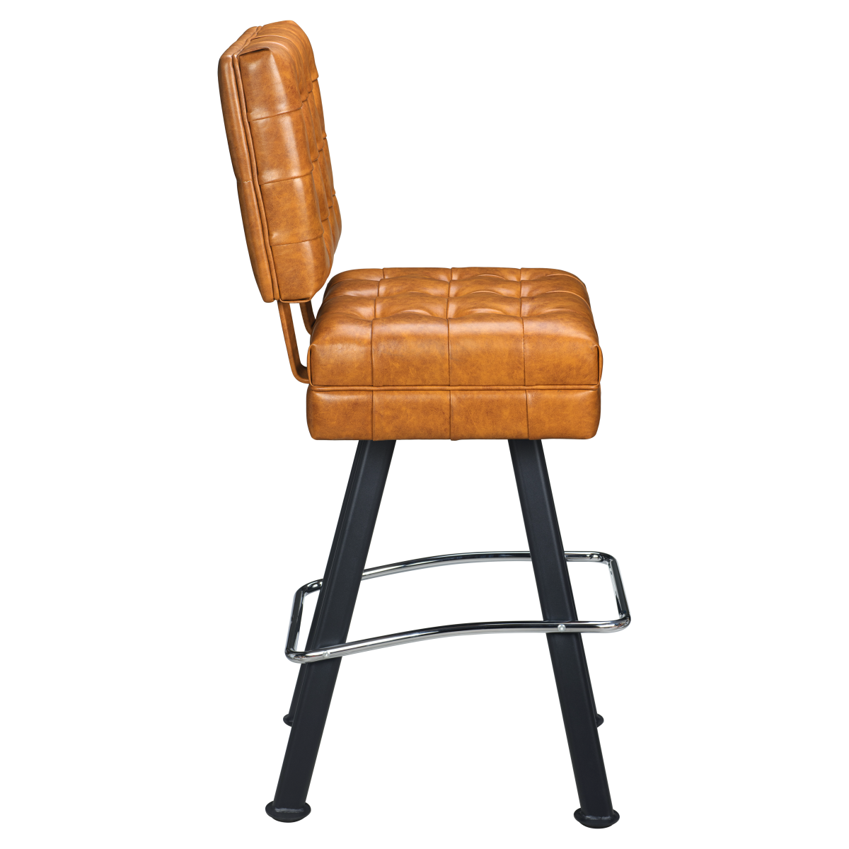 Belvedere Tufted Premium Bucket Bar Stool with Arched-Oval Frame1a08218430c438967f