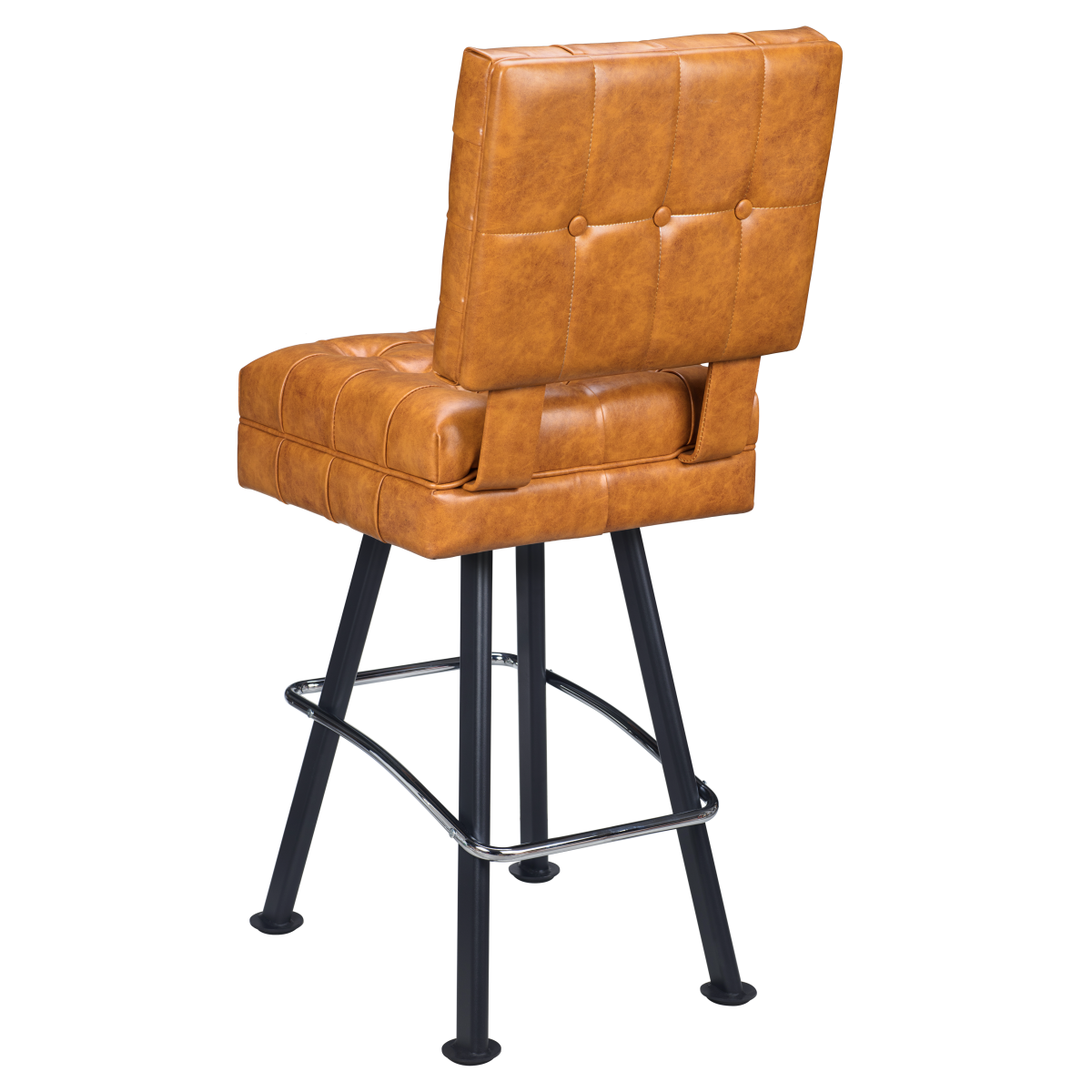 Belvedere Tufted Premium Bucket Bar Stool with Arched-Oval Frame1a08218430c701b9c5