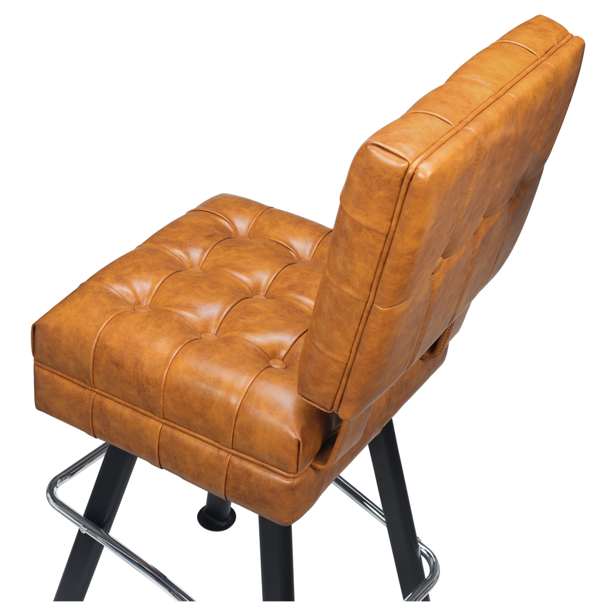 Belvedere Tufted Premium Bucket Bar Stool with Arched-Oval Frame1a08218430c5e23b20