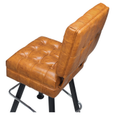 Belvedere Tufted Premium Bucket Bar Stool with Arched-Oval Frame1a08218430c5e23b20