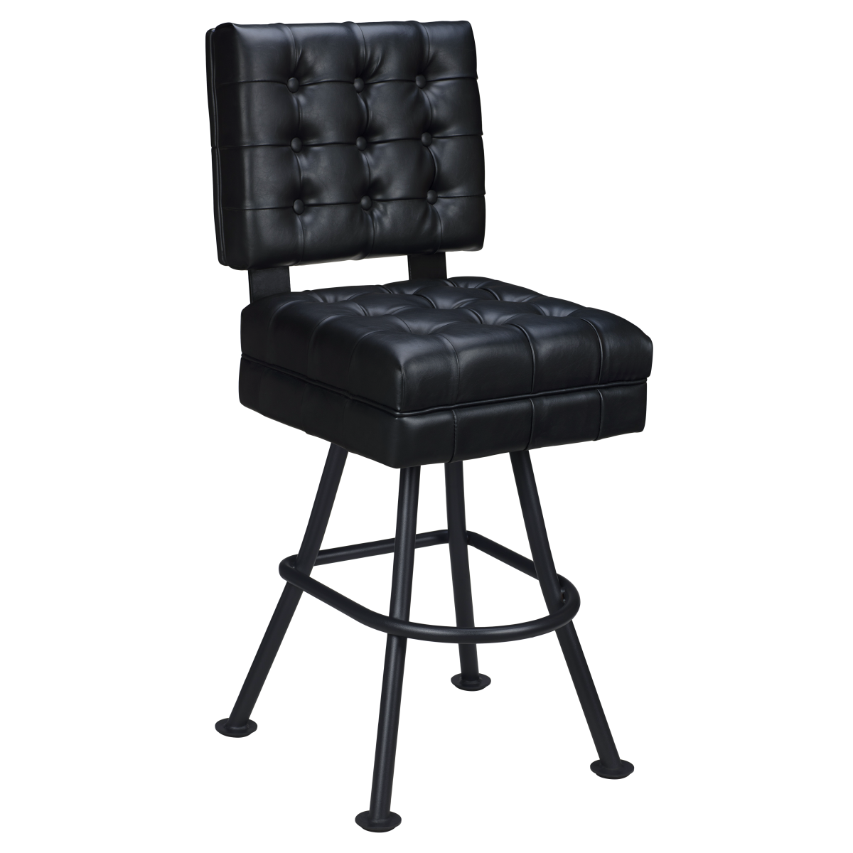 Belvedere Tufted Premium Bucket Bar Stool with Orbit Frame1a08217855063f9702