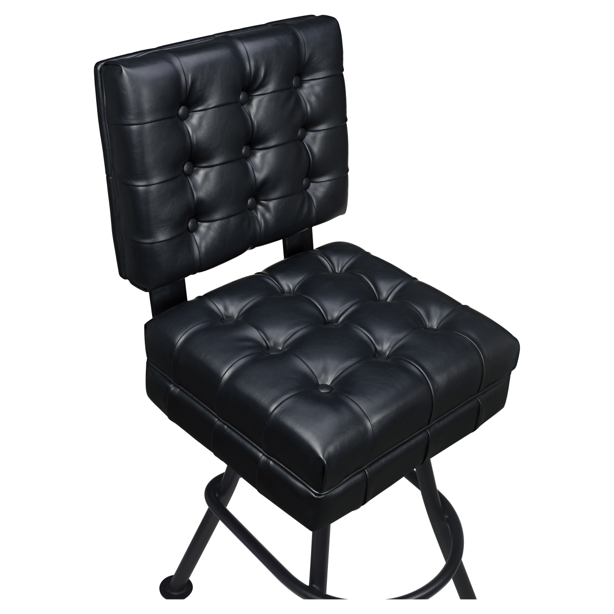 Belvedere Tufted Premium Bucket Bar Stool with Orbit Frame1a08217855073c55d3